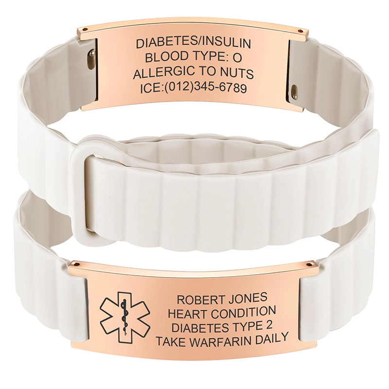 Smartwatch Sports Watches For Men - Custom Medical ID Bracelet for Men
