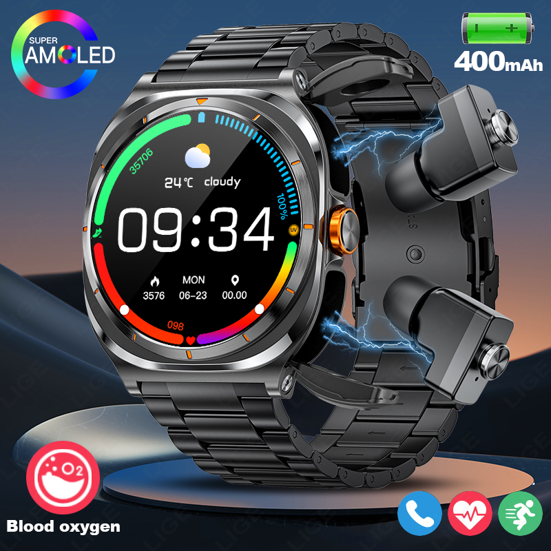 Smartwatch Sports Watches For Women - LIGE 2025 Watch Wireless Earphones 2-in-1