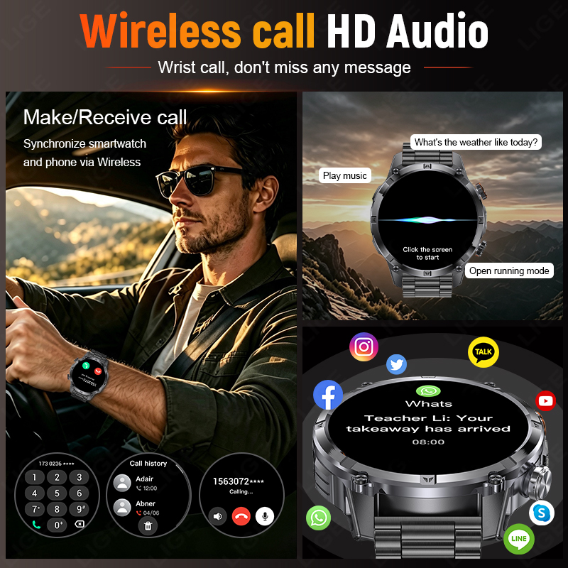 Rugged Outdoor Men's Smart Wat - огляд і ціна Smartwatch Rugged Watches For Men