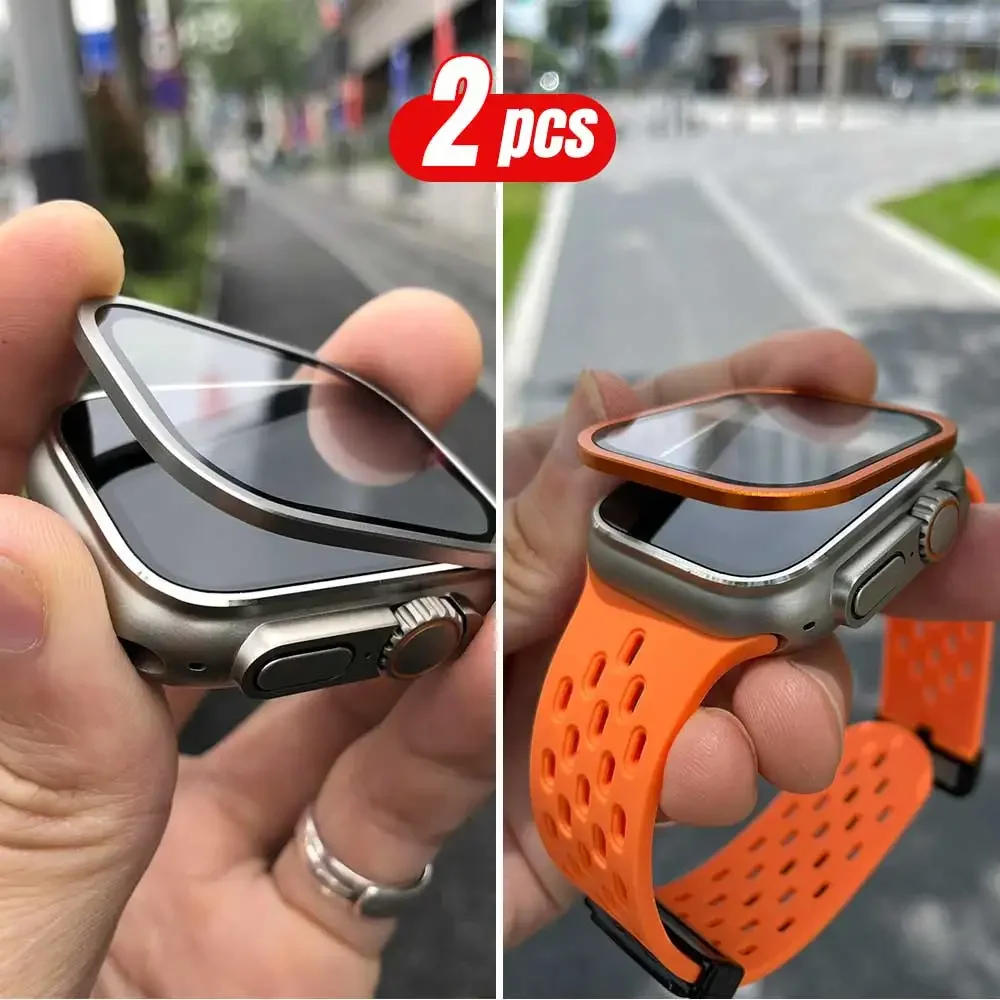 2PCS Titanium Metal Frame for  - огляд і ціна Smartwatch Watches For Men