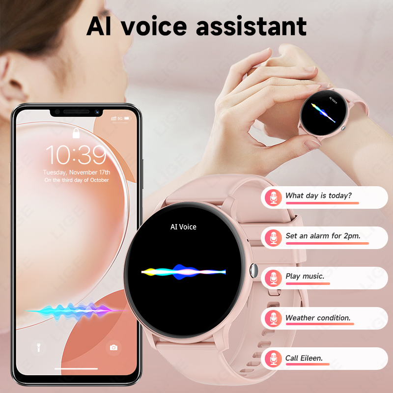 LIGE Smart Watch Women Men Blu - огляд і ціна Smartwatch Health Watches For Women