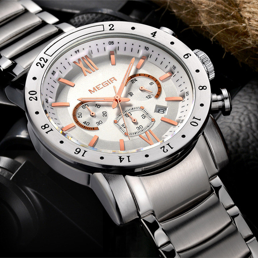 MEGIR Stainless Steel Casual W - огляд і ціна Smartwatch Casual Watches For Men