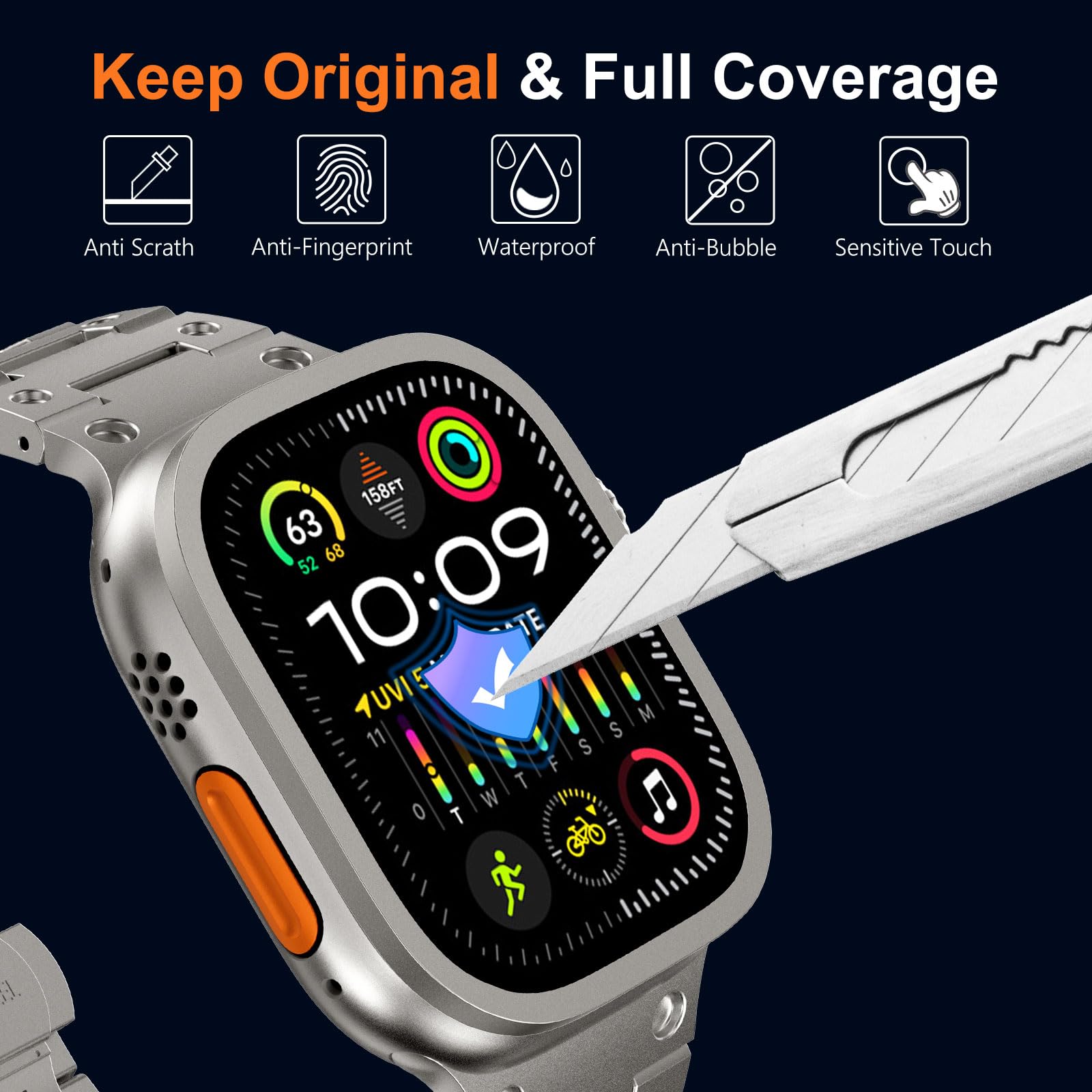 Tempered Glass for Apple Watch - огляд і ціна Smartwatch Watches For Men