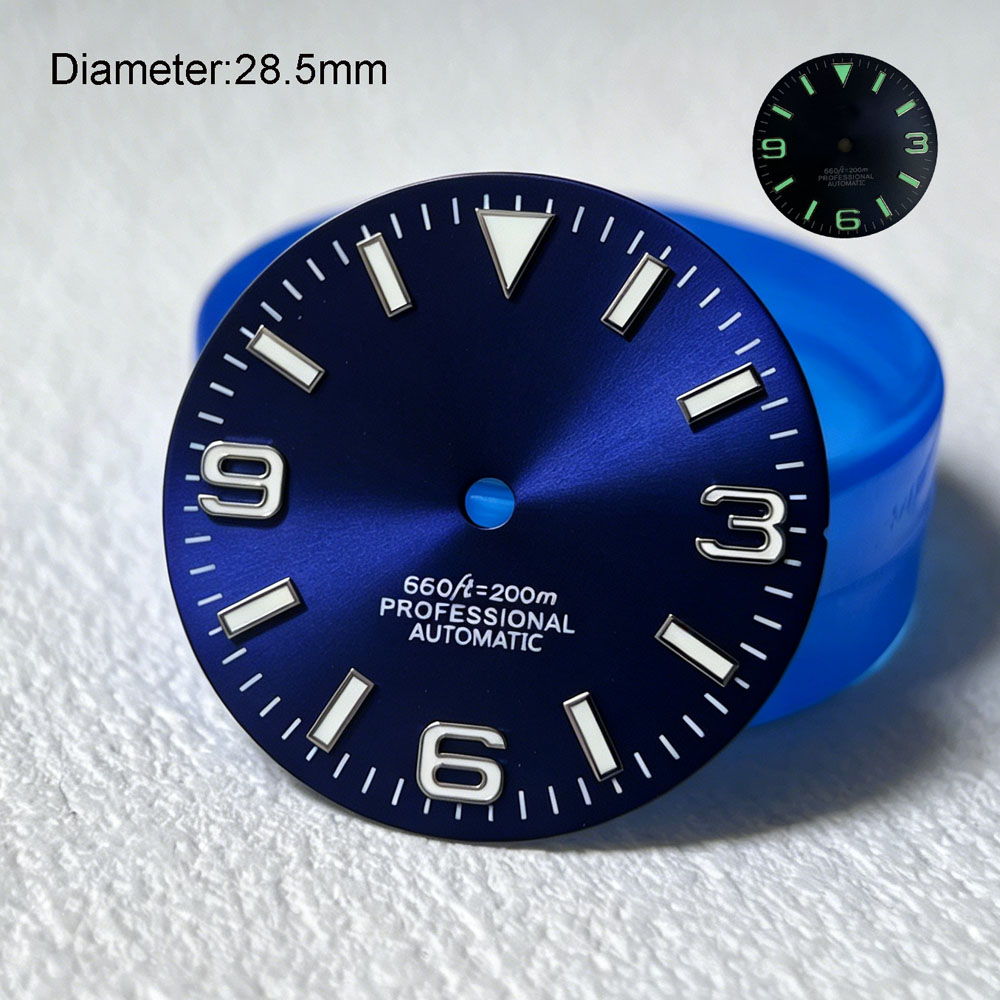 28.5mm NH35 S logo dial 3-6-9  - огляд і ціна Luminous Dial Face