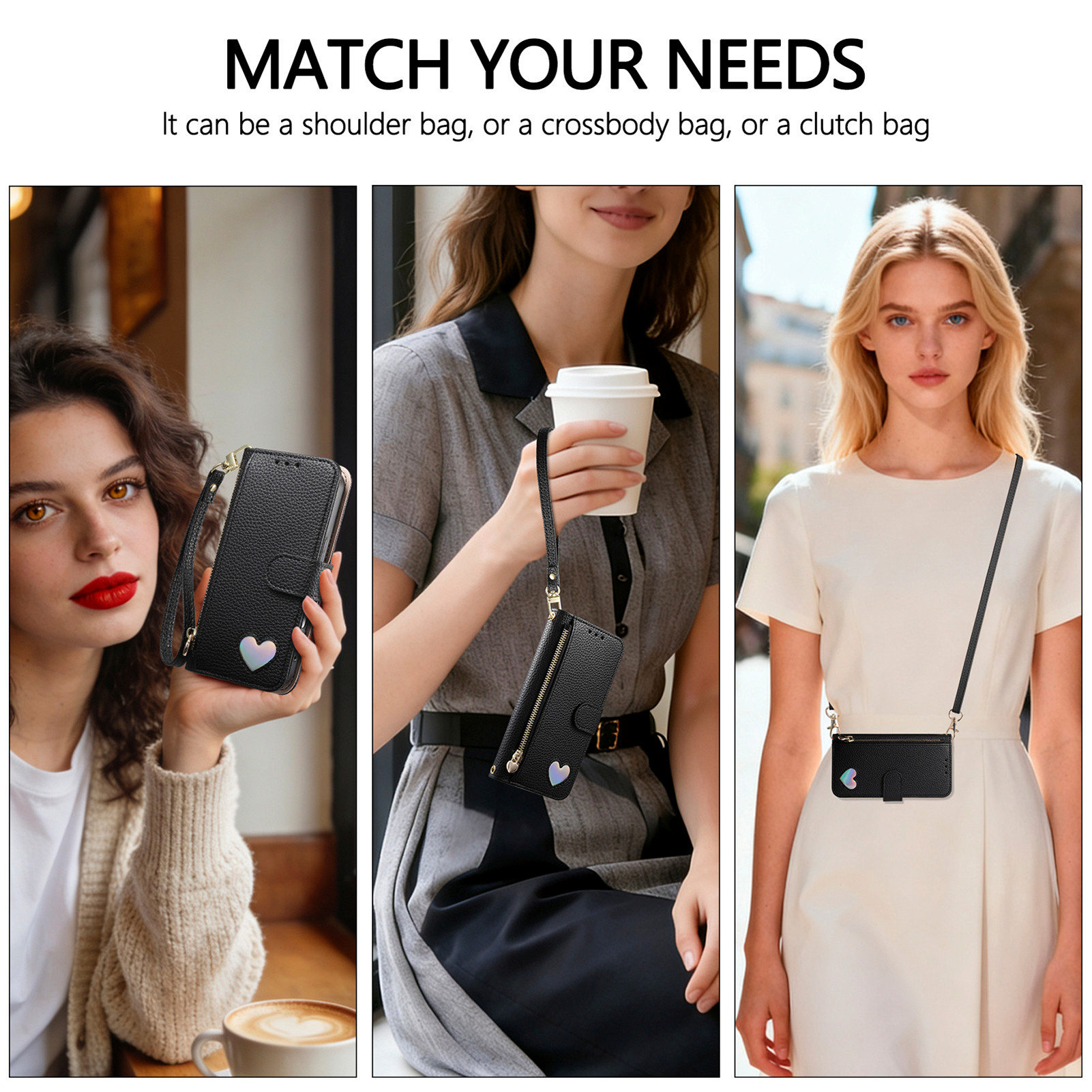 PU Leather Zipper Crossbody Wr - огляд і ціна Samsung Galaxy Strap