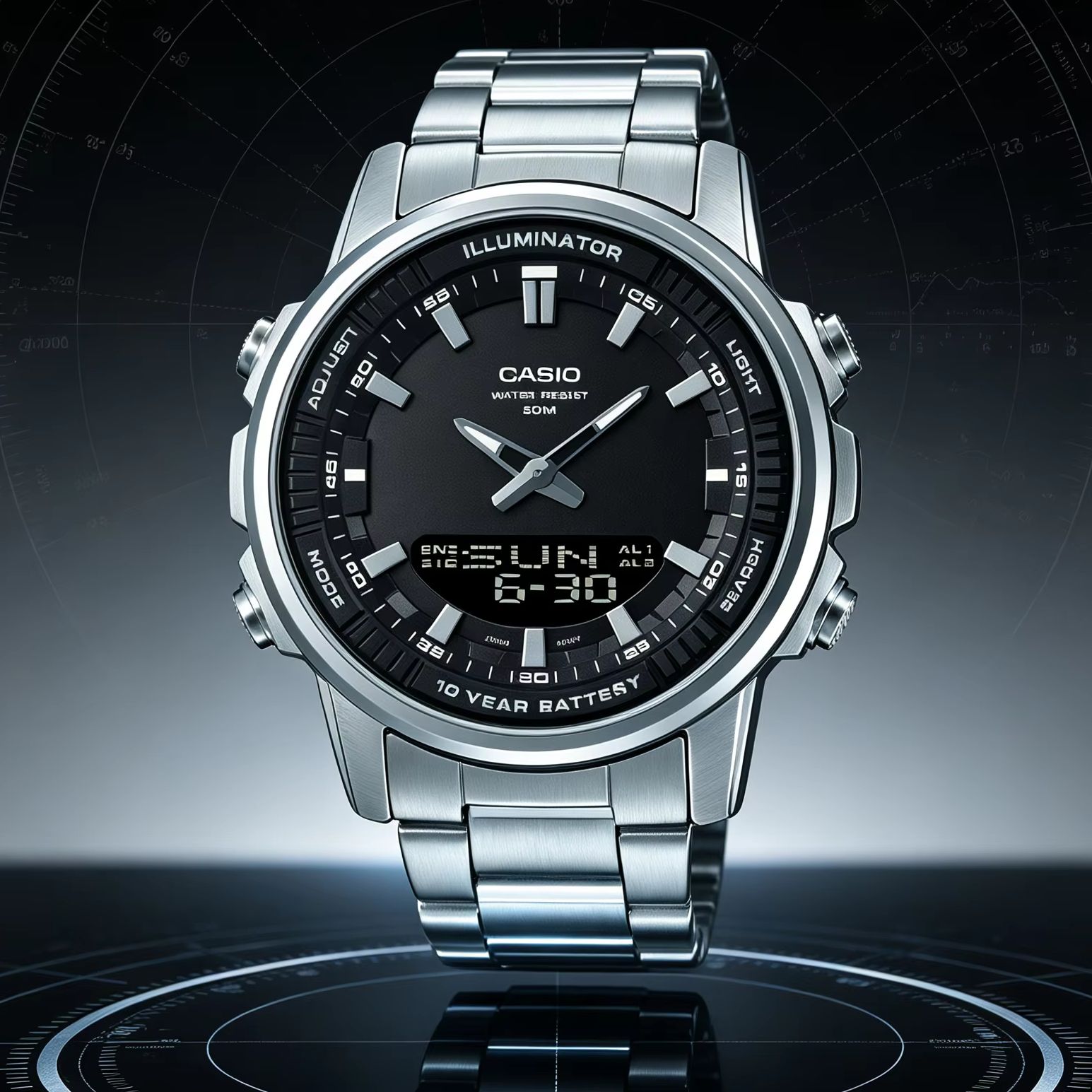 Casio AMW‑880D | Stainless Ste - огляд і ціна Smartwatch Casio Watches For Men