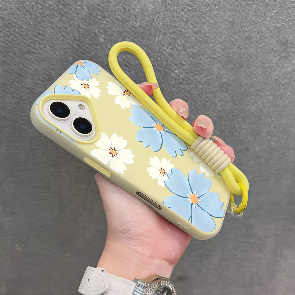 Light Blue White Floral Phone  - огляд і ціна Samsung Galaxy Strap