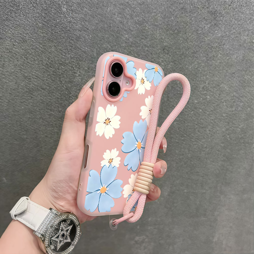 Light Blue White Floral Phone  - огляд і ціна Samsung Galaxy Strap