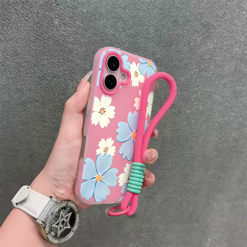 Light Blue White Floral Phone  - огляд і ціна Samsung Galaxy Strap
