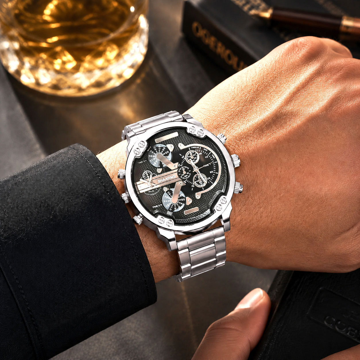 A silver casual business men's - огляд і ціна Smartwatch Casual Watches For Men