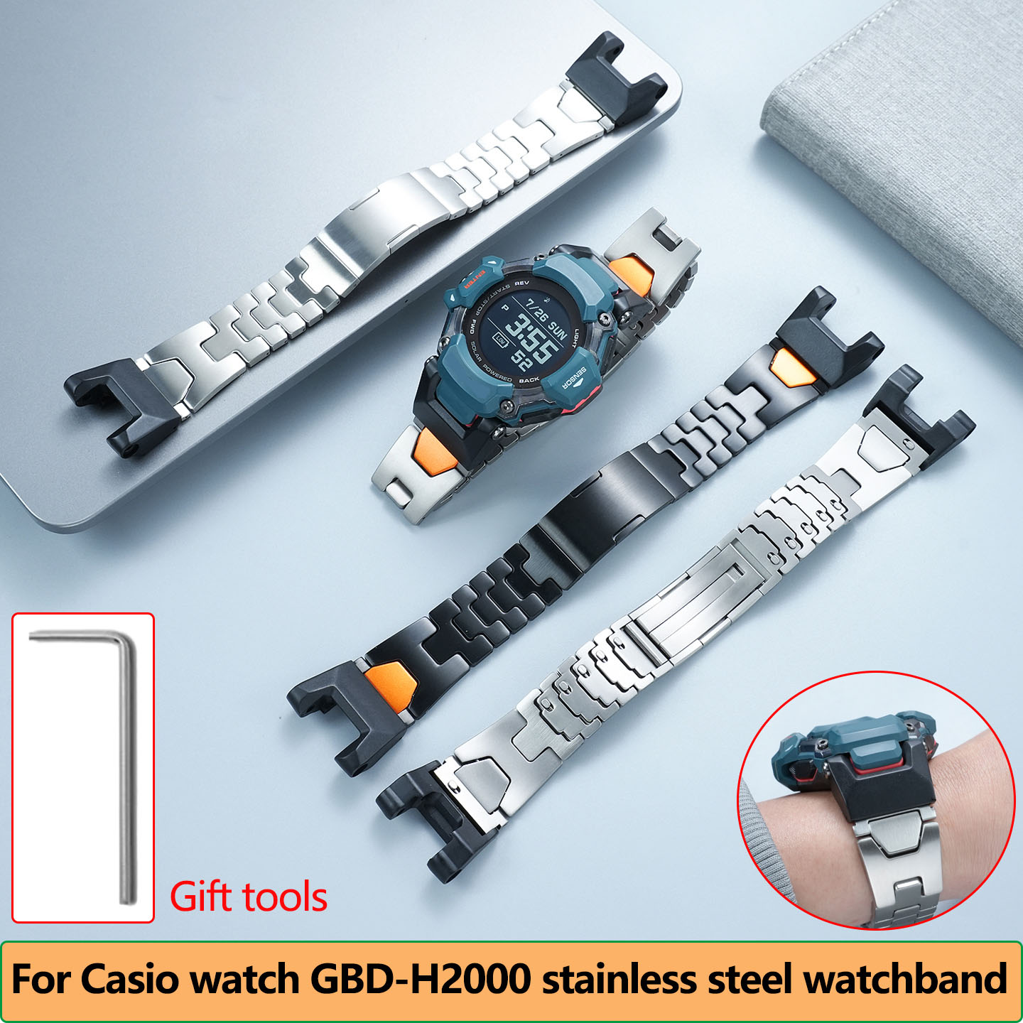 GBD-H2000 waterproof metal str - огляд і ціна Smartwatch Casio Watches For Men