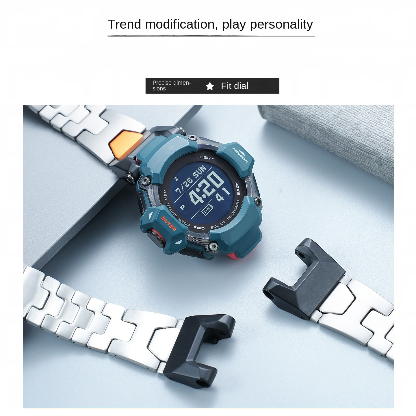 GBD-H2000 waterproof metal str - огляд і ціна Smartwatch Casio Watches For Men