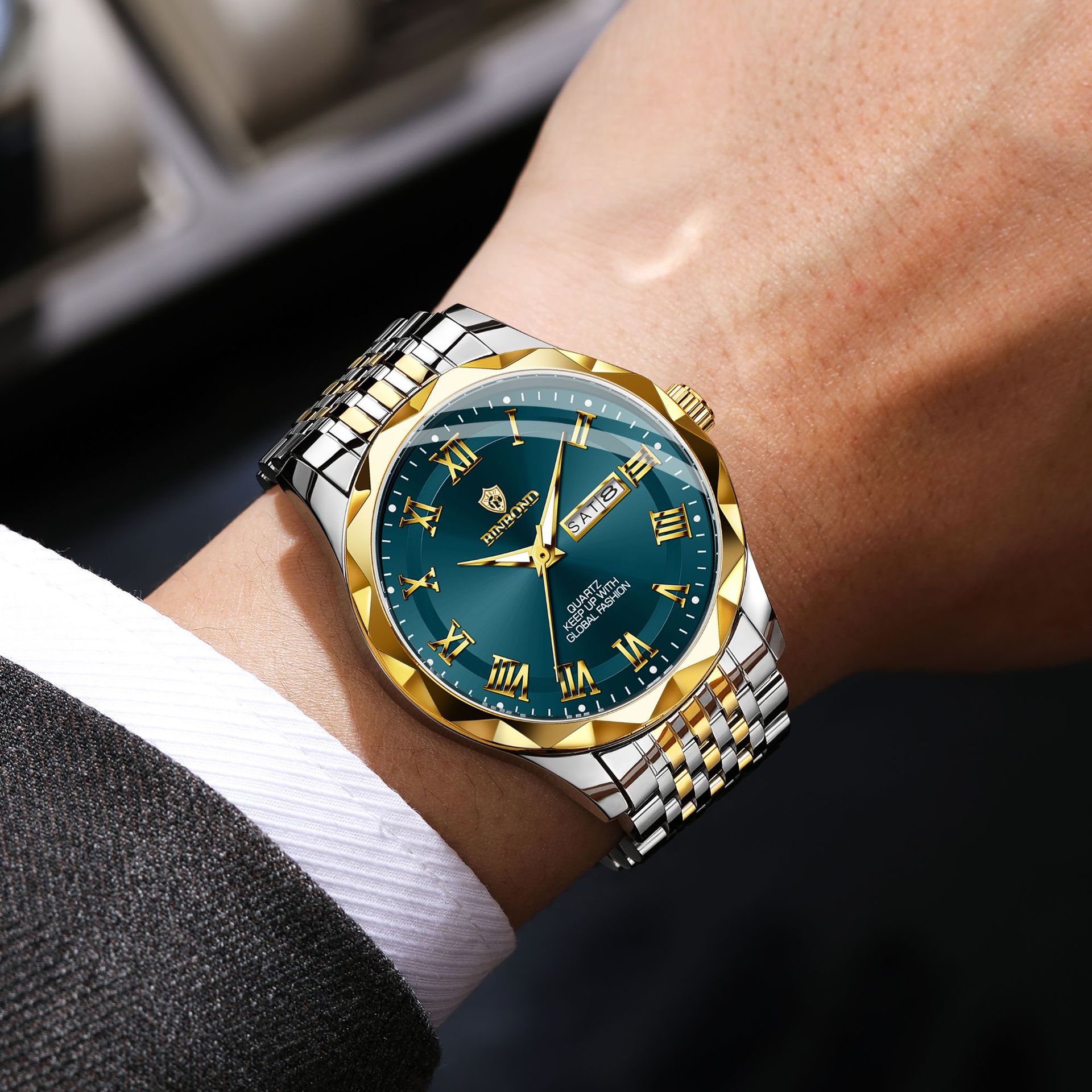 BINBOND Luxury Quartz Wristwat - огляд і ціна Smartwatch Casual Watches For Men